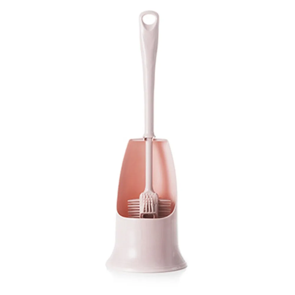 

2018 new Bathroom with base plastic long handle toilet brush set dropshipping