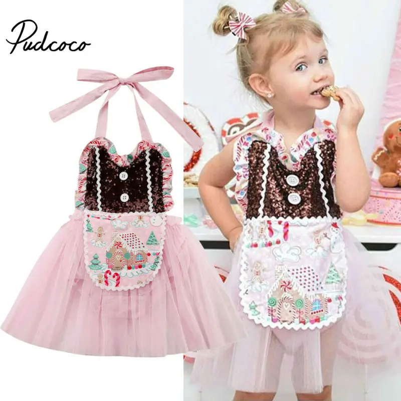 

pudcoco 2PCS newborn baby girls summer autumn clothes set infant lace sleeveless bodysuit tutu dress party Lace Mesh outfit