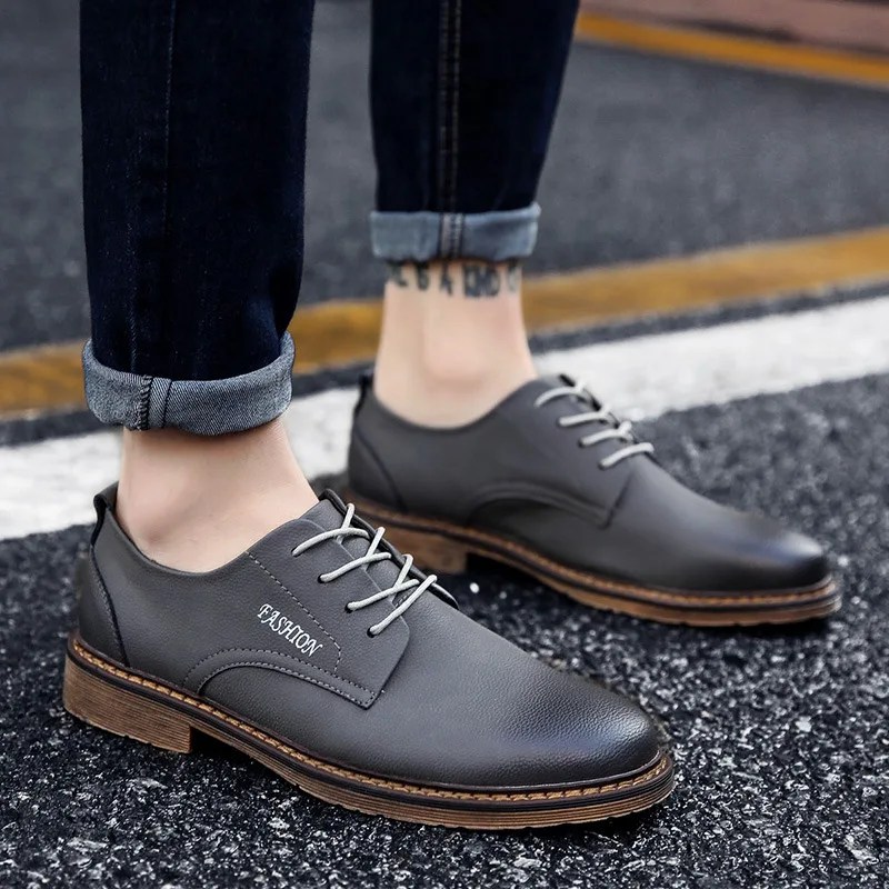 

2018 Spring And Autumn Summer New Style MEN'S SHOES Fashion Business Casual England Trend Retro Men Low Top Simple