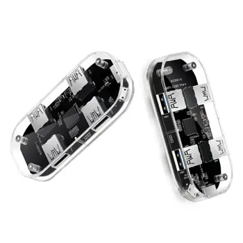 

Transparent USB HUB 4 Ports USB3.0 Adapter Splitter for Laptop U Disk Cellphones