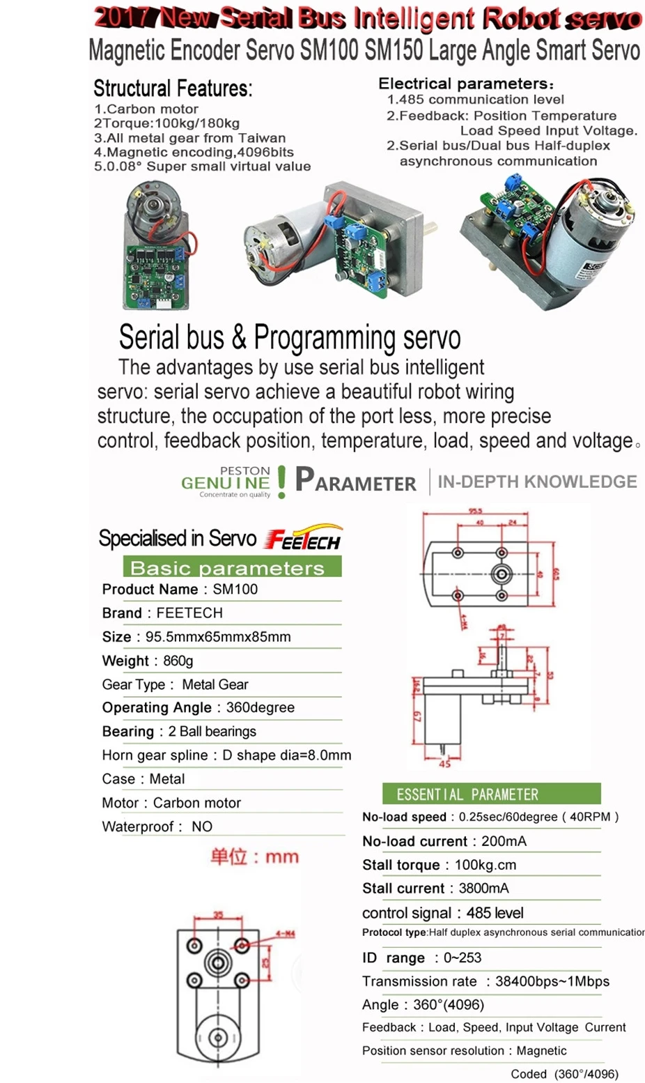 SMS150 180kg High Torque Servo (5)