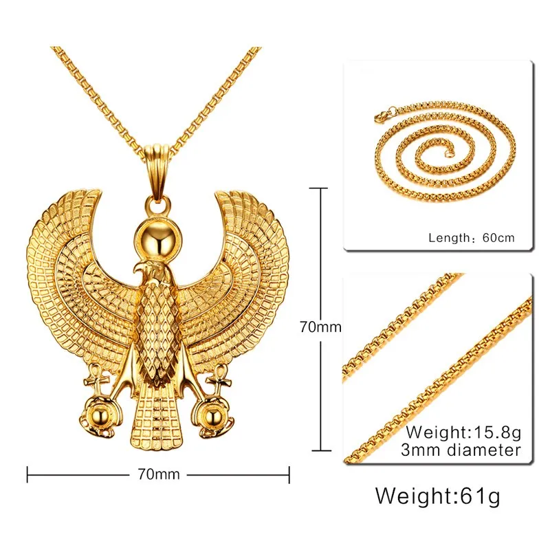 Egyptian Horus Bird Falcon Holding Ankh 