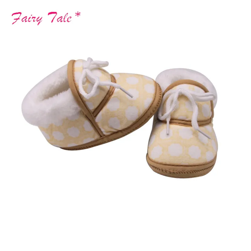 Детские зимние сапоги; хлопковая обувь с цветочным принтом для маленьких девочек; Комплект для новорожденного; короткие теплые сапоги