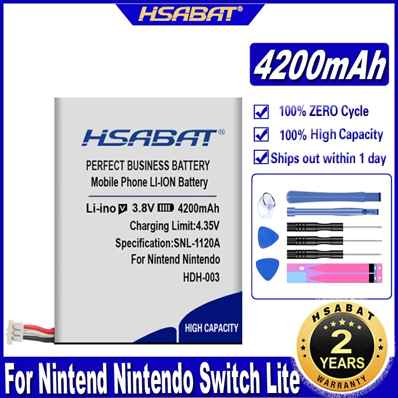 HSABAT HDH-003 4200mAh Battery for Nintendo Switch Lite Game Player Batteries | Электроника