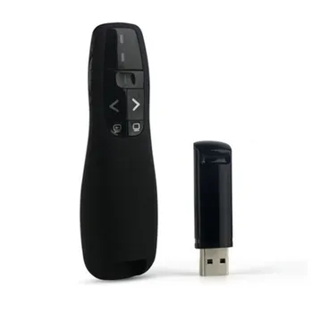 

10PCS/LOT R400 2.4Ghz USB Wireless Presenter Red Laser Pointer PPT Remote Control for Powerpoint Presentation