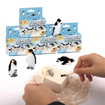 

Simulation Penguins Fossil excavation kits Education archeology Exquisite Toy Set Action Children Figure Education Gift For Baby