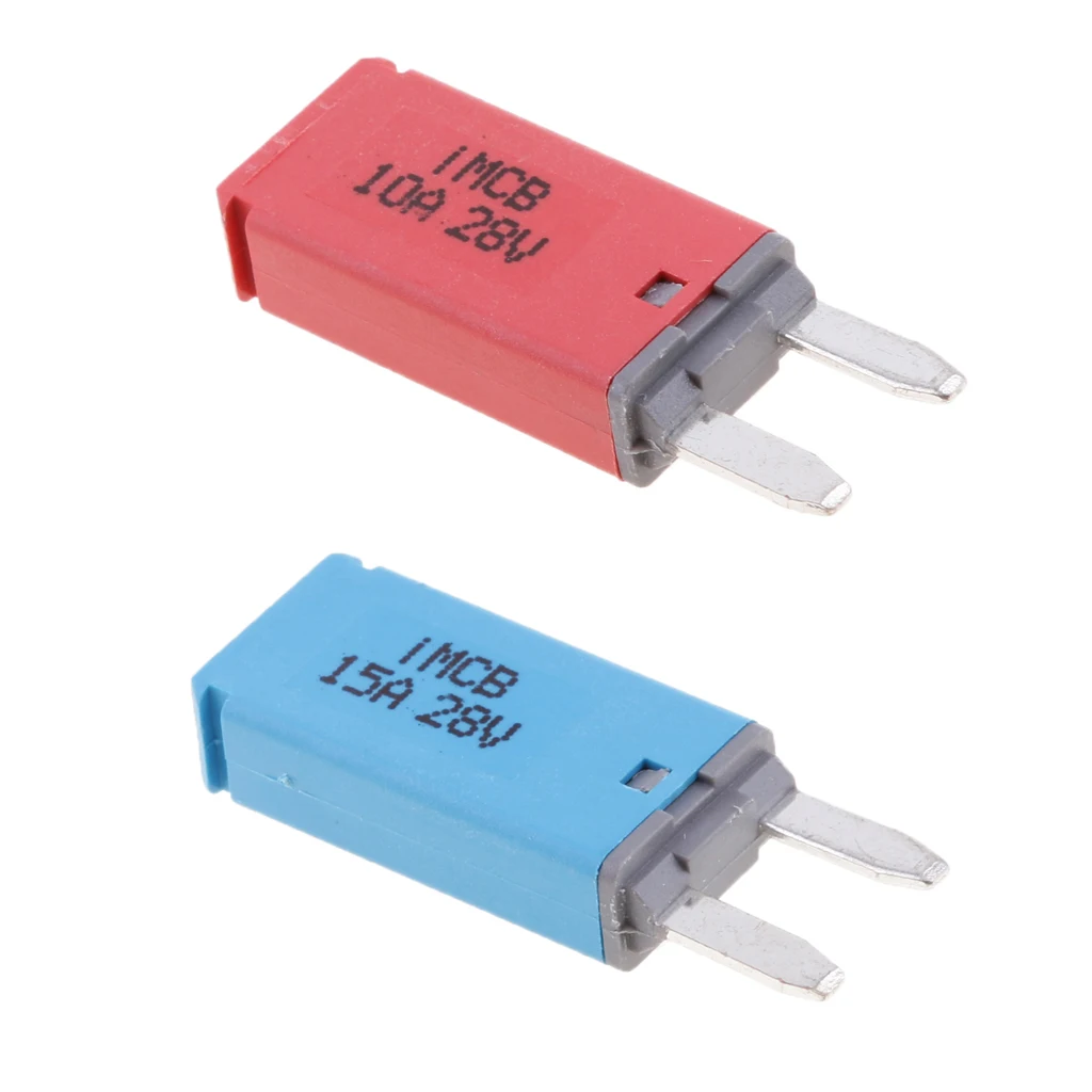 2pcs 15A+10A ATM Mini Blade Fuse Color Coded Car Boat Electrical Protection