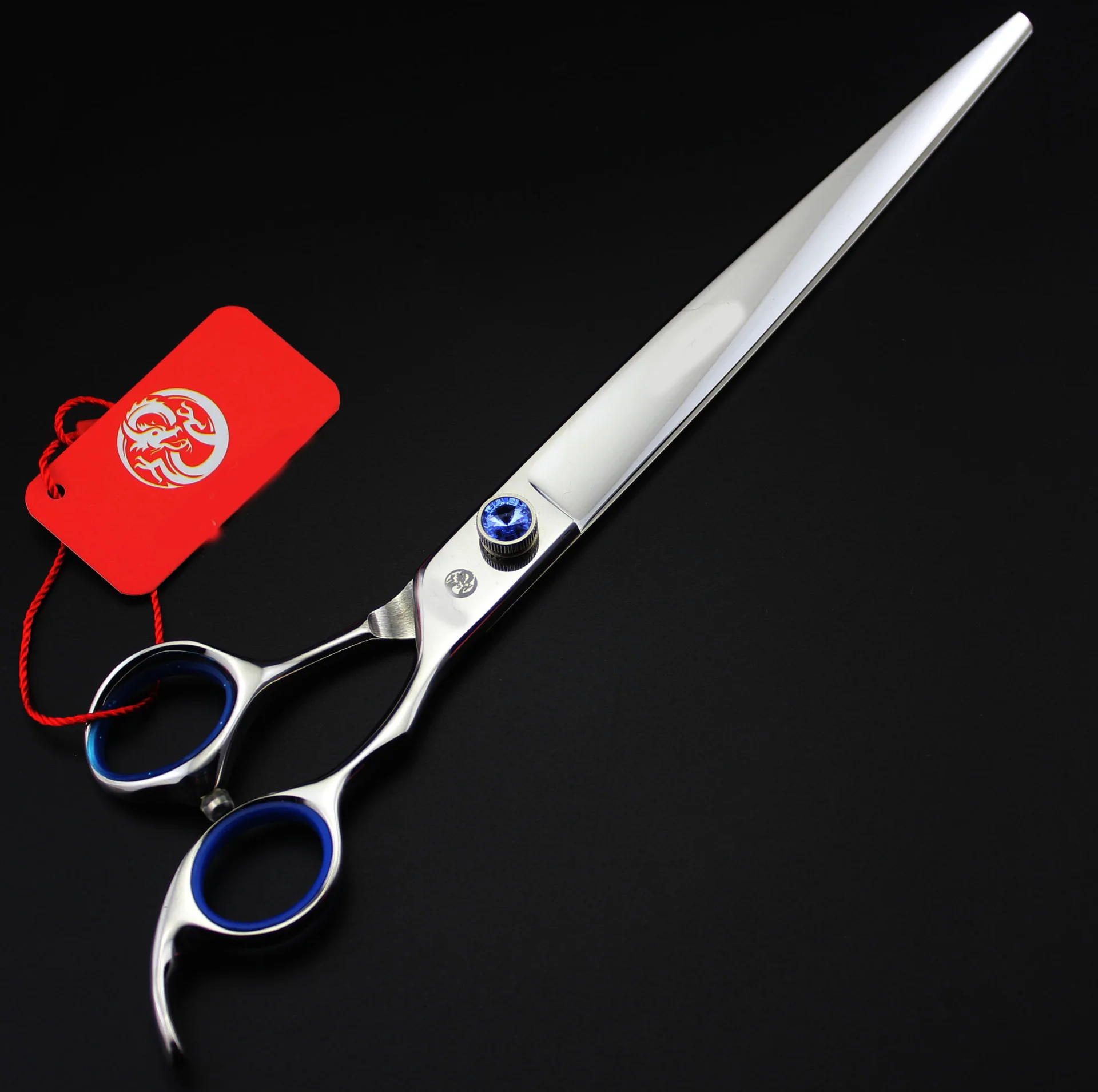 

Purple Dragon 440C 10-Inch Pet Cut Straight Scissors Send Leather Bag Pet Beauty Scissors Foreign Goods