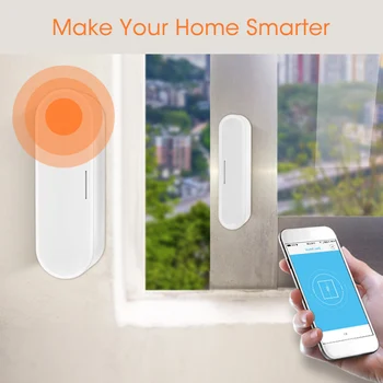 

Smart Door Sensor with Tamper-proof Function Door & Window Sensor with Notification Reminder 40m Wireless Transmit Distance