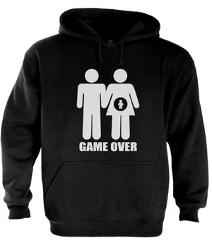 

GAME OVER Hoodie Pregnant parody Baby shower maternity mom mommy dad gift Unique Sweatshirt Funny Unisex Hoodie-Z104