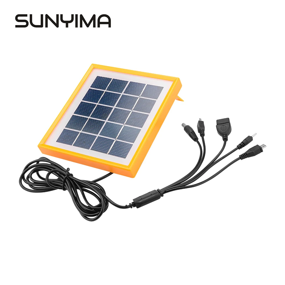

SUNYIMA solar panel 2.5W 5V panels solar cells Portable outdoor Solar Charger Polysilicon Tablet USB Solar Generator Emergency