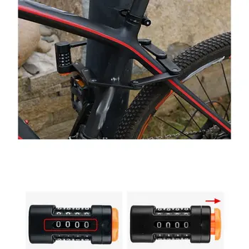 

Bike Lock 4 Digit Code Combination Bicycle Folding Lock Bicycle Security Durable Lock Bicycle Equipment Anti-theft Ring Lock