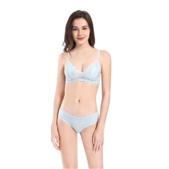 

New lace cordless bra suit, comfortable and soft triangle thin cup bra, underwear bra