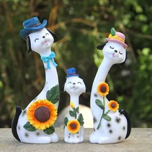 3Pcs/Lot Nordic Resin Little Milk Dog Figurines Home Decoration Furnishings Office Desktop Animal Statues Living Room Ornaments