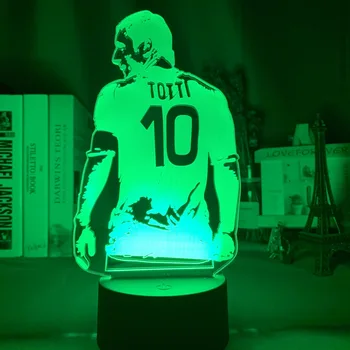 

3d Lamp Football Player Francesco Totti Back View Acrylic Nightlight for Room Decor Colorful Touch Sensor Led Night Light Gift