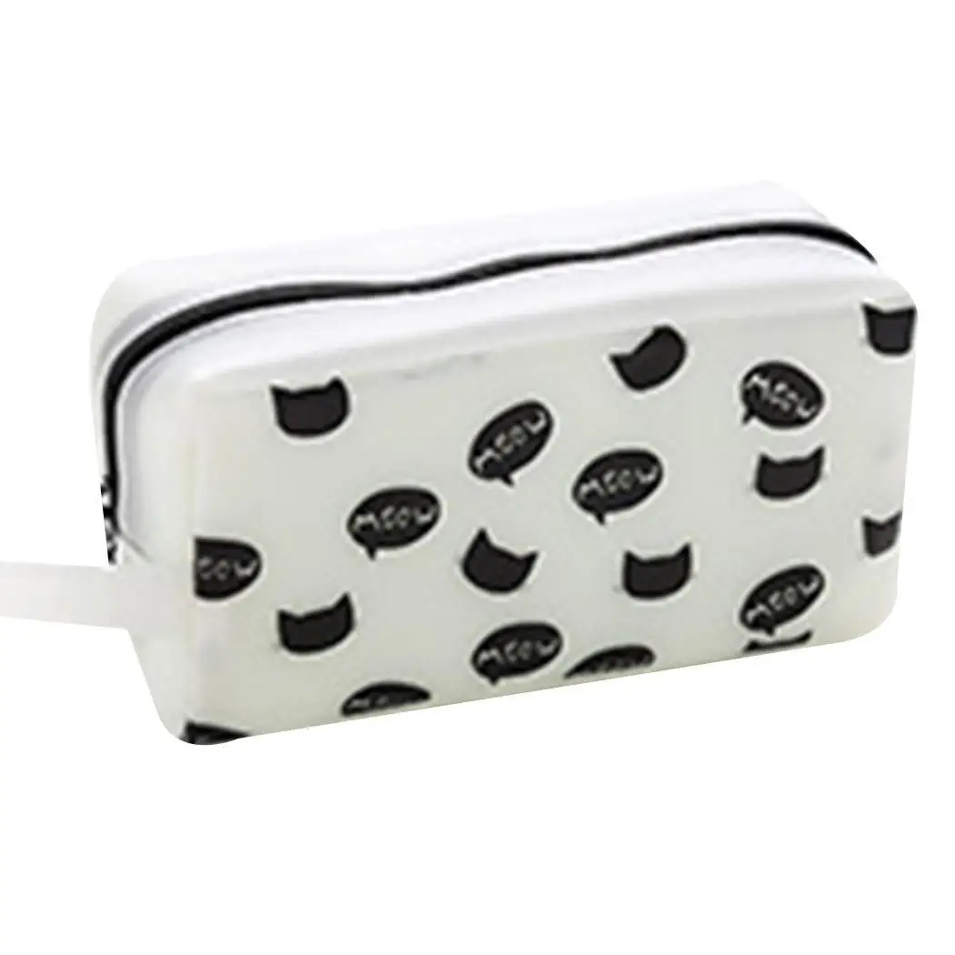 

Cute Printed Pencil Bag With Portable Handle School Office Stationery Storage Pack Fashion Pen Case Student Stationery Supplies