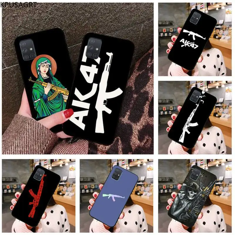 Мягкий чехол для телефона AK47 Gun Samsung Galaxy A21S A01 A11 A31 A81 A10 A20 A30 A40 A50 A70 A80 A71 A51 | Мобильные
