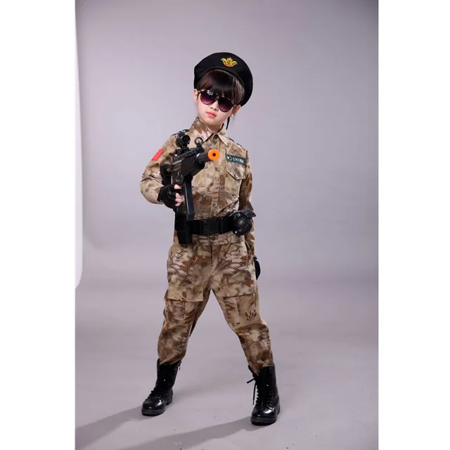 Детские военные тактические костюмы ACU, камуфляжные короткие и длинные армейские костюмы, Студенческая верхняя одежда для мальчиков, тренировочная форма - Цвет: 007