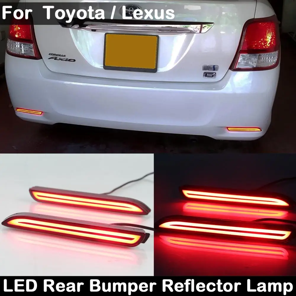 2 шт. для Toyota Camry Reiz Venza Lexus GX470 RX300 NX 3 в 1 светодиодный задний бампер отражатель стоп