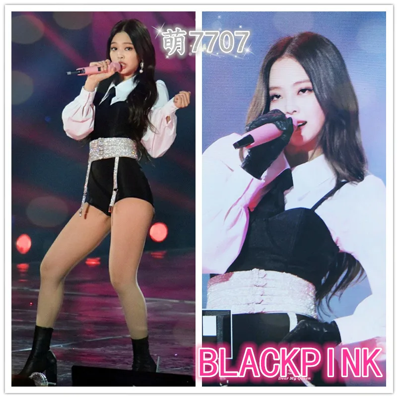 Kpop Blackpink jennie same летние новые сексуальные рубашки с длинными рукавами шорты Комплект из двух предметов женская уличная майка шорты комплект из 2 предметов