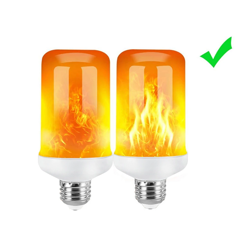 LED 동적 불꽃 효과 전구 여러 모드 크리 에이 티브 옥수수 램프 장식 조명 바 호텔 레스토랑 파티 E27 E14