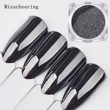 

1G/Box DIY Nail Art Chrome Black Mirror Powder Shiny Ultra Thin Dazzling Pigment Dust Nail Glitter UV Gel Polish Metal Decor&*^%
