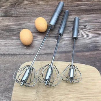 

Manual Press Type Whisk Blender Egg Tools DIY Baking 12/14/16 Inch 1Pcs 430 Stainless Steel Egg Beater Semi-automatic Mixer
