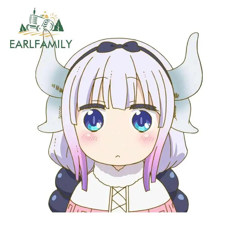 EARLFAMILY 13 см x 12 1 для Miss Kobayashi аниме прекрасная Наклейка виниловая Автомобильная 3D