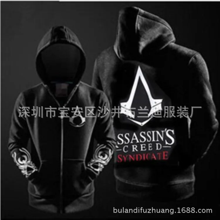 Осень и зима анимация весенняя одежда ассасин санитарный гардероб Creed одежда мужская Толстовка крышка 3d Ночная Pr