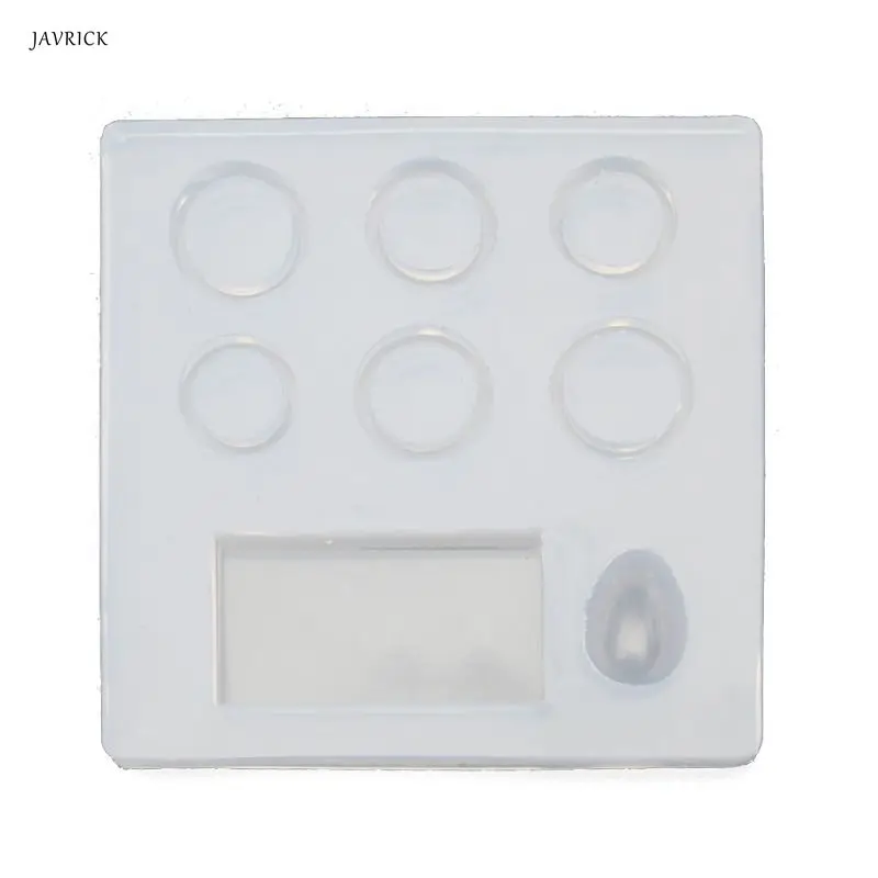 

JAVRICK Round Ring Band Rectangle Rabbit Silicone Molds Epoxy Resin Jewelry Making Tools