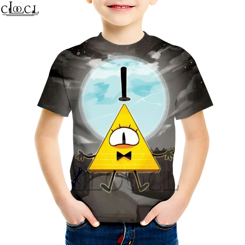Kids T shirt 21 Детские футболки с рисунком из аниме «Гравити Фолз»; Креативная одежда с 3D принтом для мальчиков и девочек; толстовка с короткими рукавами; повседневные топы для детей - Цвет: Kids T shirt 21