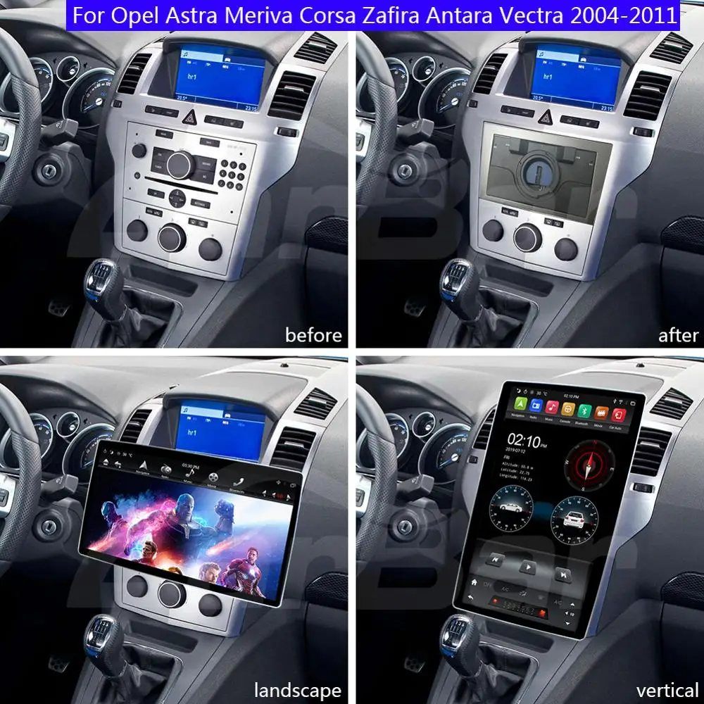 12," Tesla стиль Android 8,1 автомобильный DVD gps Радио навигационный плеер для Opel Astra Meriva Corsa Zafira Antara Vectra 2004-2011