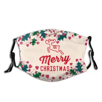 

protective mask with filter A Deer Running At Christmas anti dust PM2.5 reuse adult teen child girl