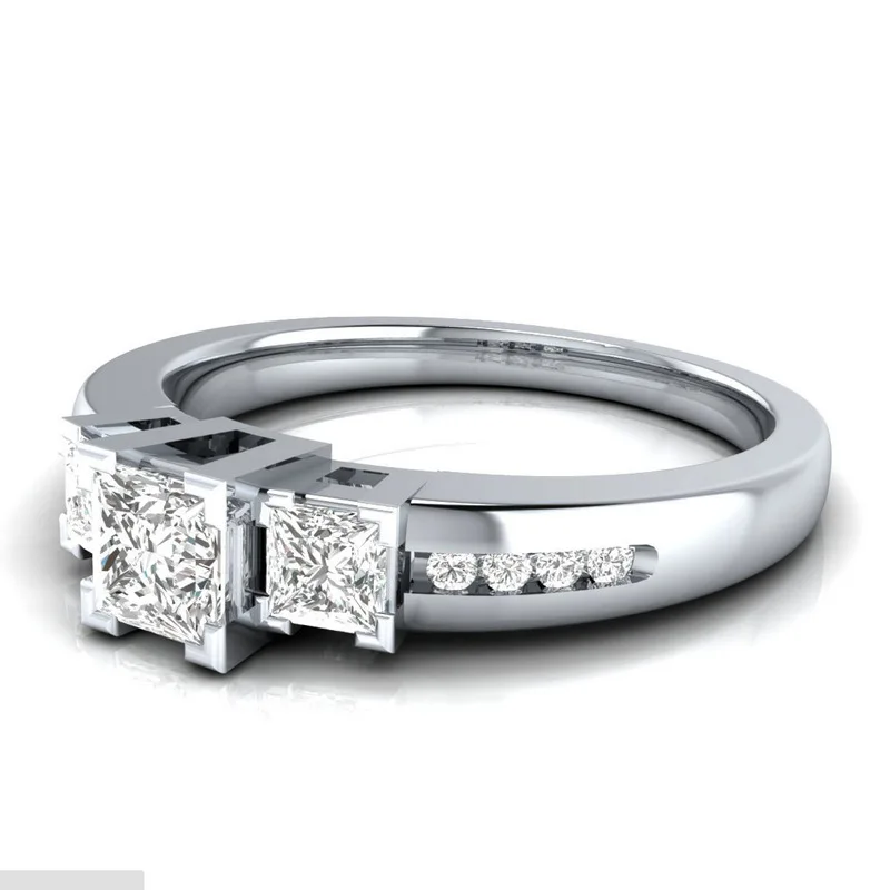 Jellystory Classic Women Ring 925 Silver Jewelry with Sapphire Emerald Amethyst Gemstones Wedding Party Gift size 6-10