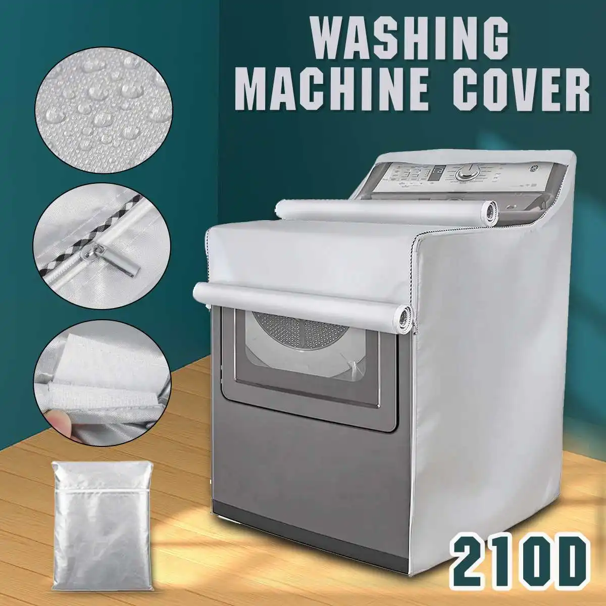 Waterproof Washing Machine Cover Automatic Roller Washer Sunscreen