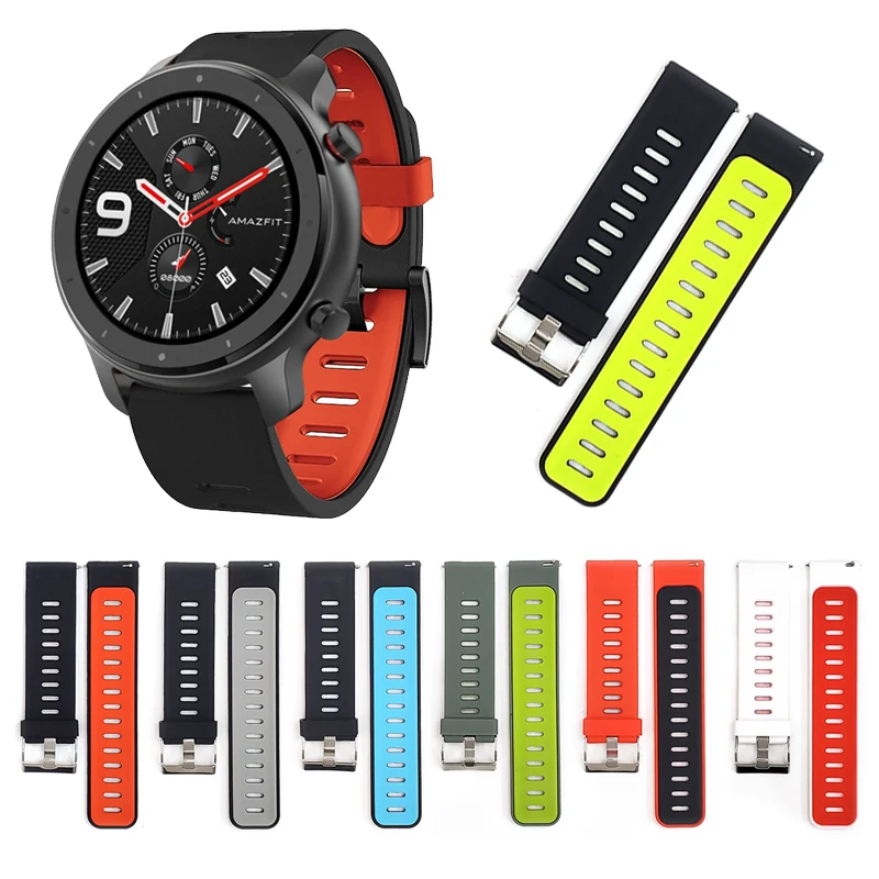 Ремешок для Xiaomi Huami AMAZFIT GTR 47 мм сменный силиконовый браслет наручных часов 22