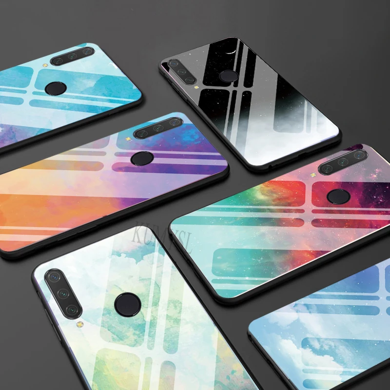 

Colorful Tempered Glass Phone Case For Huawei P30 P10 P20 Lite P Smart Plus Y9 Y6 Y7 Pro 2019 Honor 10i 20 10 9 Lite 8X 8S Cover