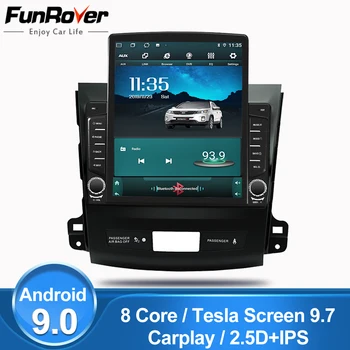 

FUNROVER IPS Tesla 9.7" 8core Car Radio Multimedia Player Navigation GPS For Mitsubishi Outlander 2006-2014 Peugeot 4007/Citroen