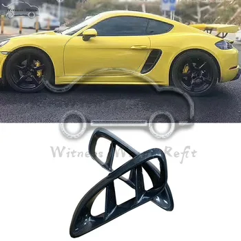 

Real Carbon Fiber Side Vents Side Air Intakes Vents Fit For Porsche 718 Car Accessories Body Kits Styling Side Air Vents
