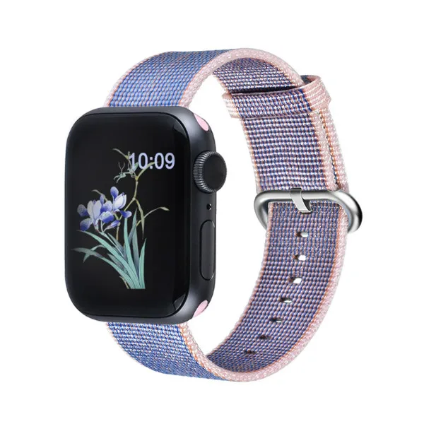 Тканый нейлоновый сменный ремешок для Apple Watch series 4/5 40 мм 44 мм тканевый браслет для Iwatch series 3 2 1 38 мм 42 мм - Цвет ремешка: Color 18