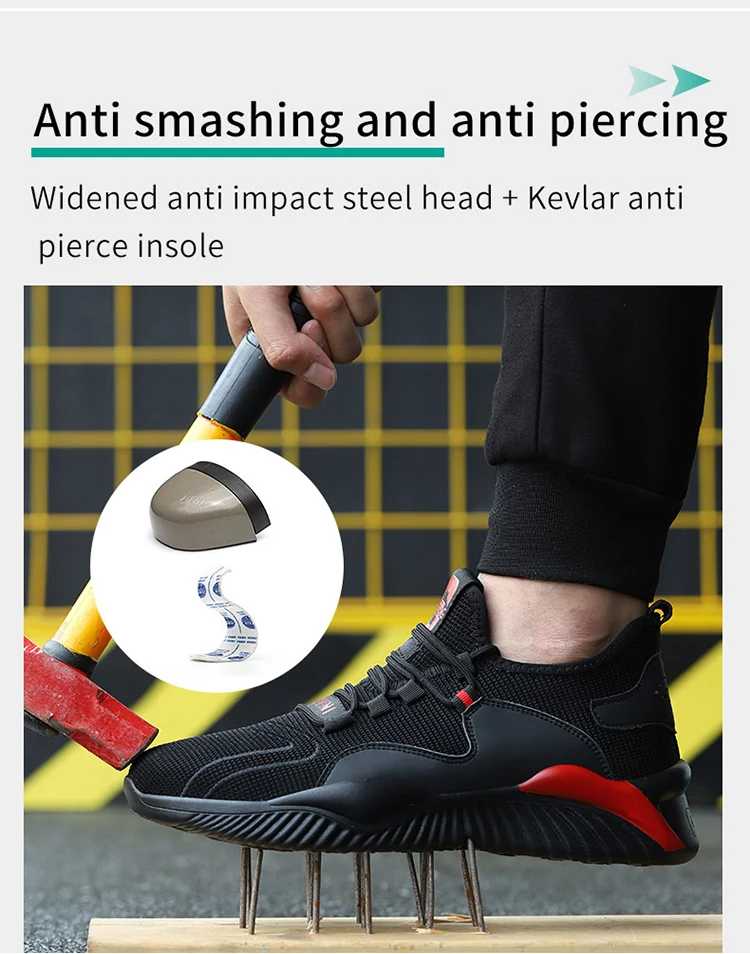 Dropshipping Men Women Work Shoes Steel Toe Cap Safety Boots European Standard Anti-smash Anti-puncture Sport Shoes Safety Shoes