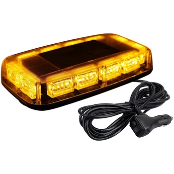 

48 LED Roof Top Strobe Lights, High Visibility Emergency Safety Warning LED Mini Strobe Light Bar with netic Base for Snow Pl