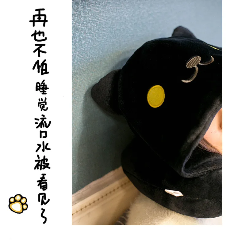 От Waigua Neko Atsume U-SHAPE с капюшоном подушка для обеда портативная креативная мультяшная плюшевая подушка для поддержки шеи аниме периферийная подушка