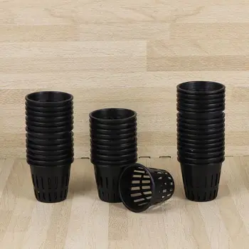 

40PCS Soilless Culture Planting Net Cup Hydroponic Plastic Mesh Basin Container Succulent Plant Container Cactus Flower Holder