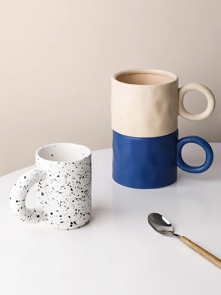 

Nordic Керамика Кофе кружка большая рукоятка Morandi фарфоровый молочный Чай стаканчики турецкий Tazas де кафе Кофе чашки дома вечерние посуда для напитков