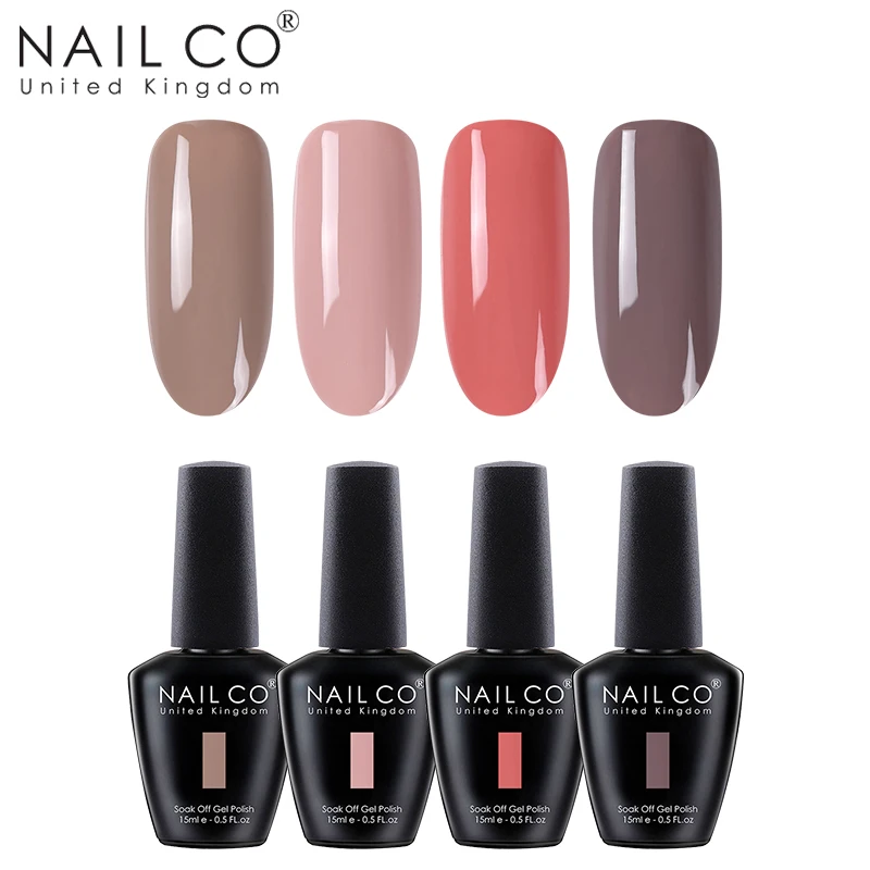 NAILCO 4 шт./компл. Гель-лак УФ светодиодный лак для ногтей горячая краска Гель-лак для ногтей набор все для маникюра Полупостоянный лак Vernis - Цвет: ZH08