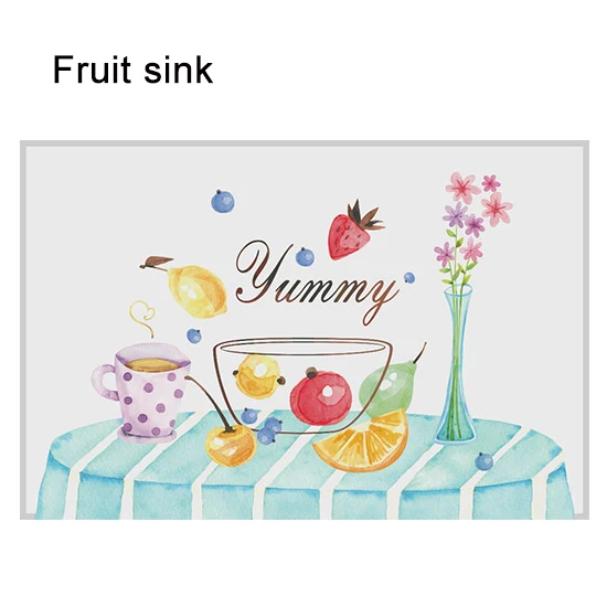 Fruit sink 1 шт. 90*60 см кухонный, маслоустойчивый съемные наклейки на стену из алюминиевой фольги художественный декор домашняя наклейка наклейки на фруктовое масло наклейки на стену Новинка - Цвет: Fruit sink