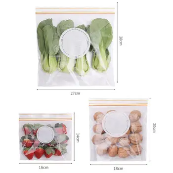 

15/25/30pcs Transparent Self Seal Fridge Food Storage Bag Ziplock Packing Fresh Wrap Snack Organizer