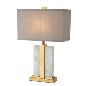 

modern chinese retro mable desk lamp living room bedroom office dining round luxury table light bedside decor loft lamp table