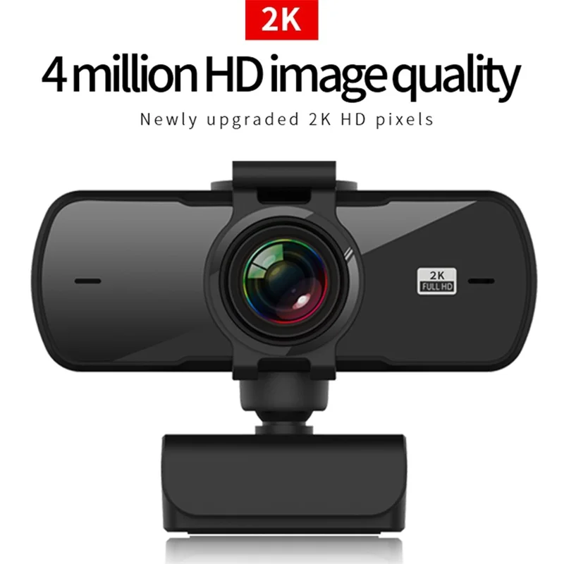 

HD 2K Webcam Full Web Camera With Microphone Autofocus 2MP Willkey Webcams For PC Laptop Live Conference Video Online Class